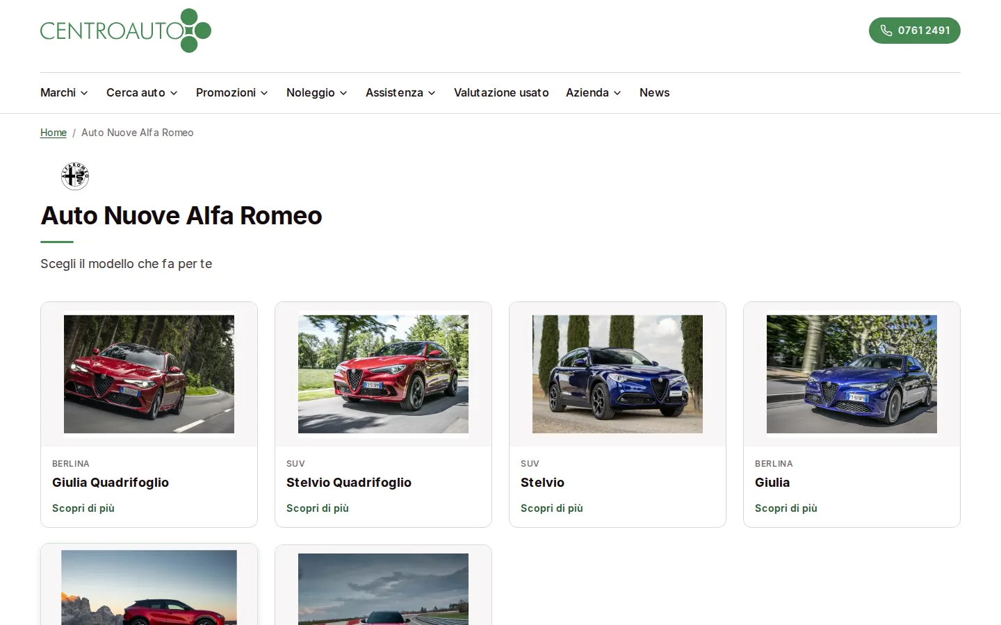La gamma Alfa Romeo