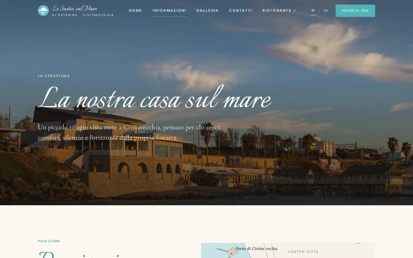 La pagina Informazioni del sito di Esterina